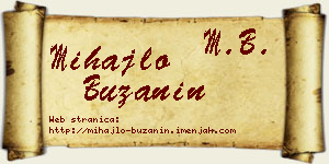 Mihajlo Bužanin vizit kartica